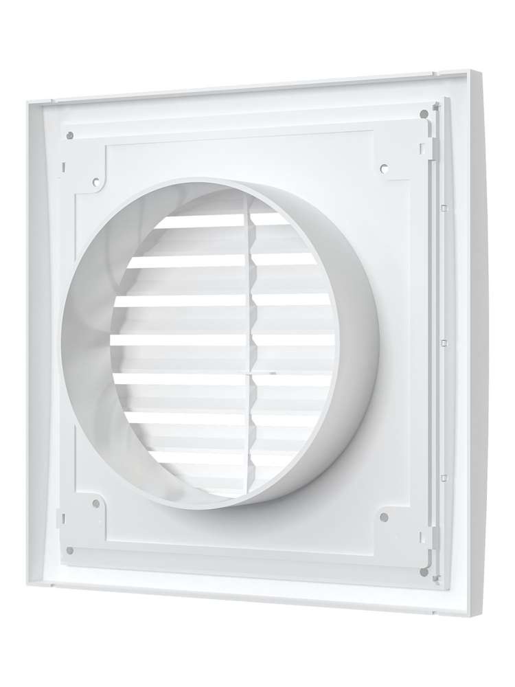 Решетка вентиляционная RRF, разъемная, фланец, D125, 200x200, пластик, ERA