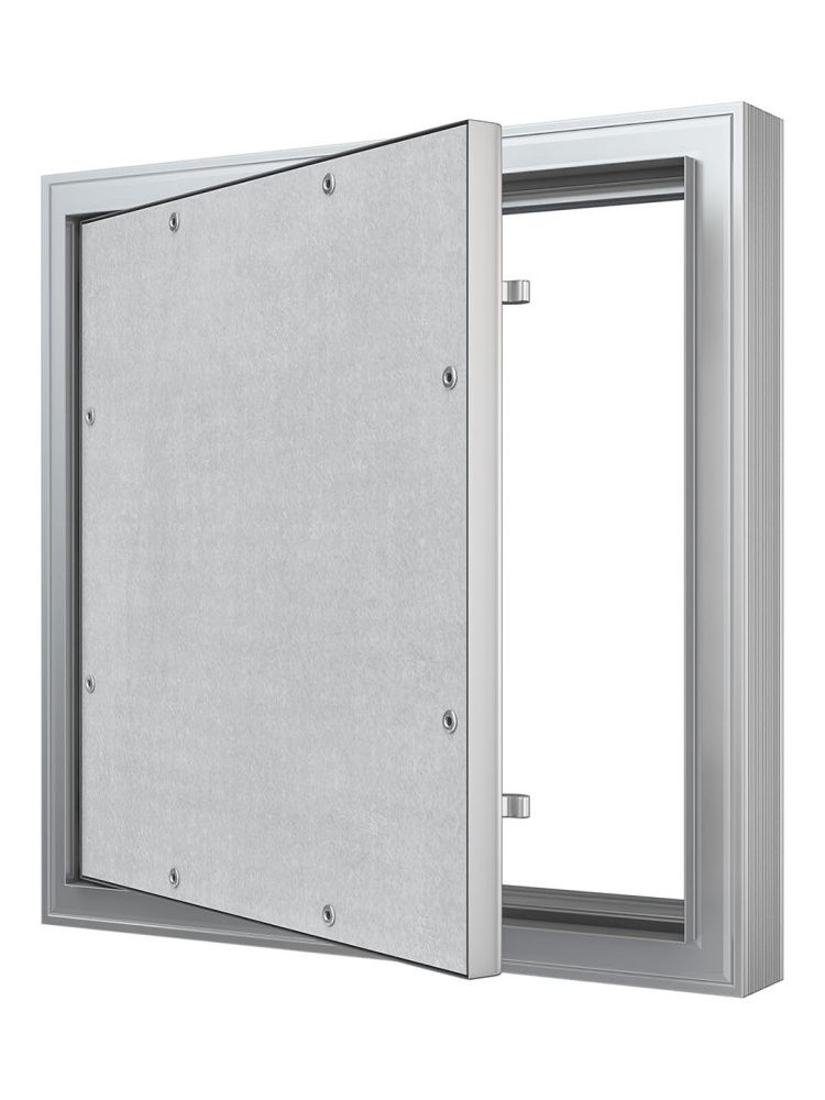 Люк ревизионный D Ceramo Comfort 400х400 скрытый монтаж усиленная петля алюминий EVECS